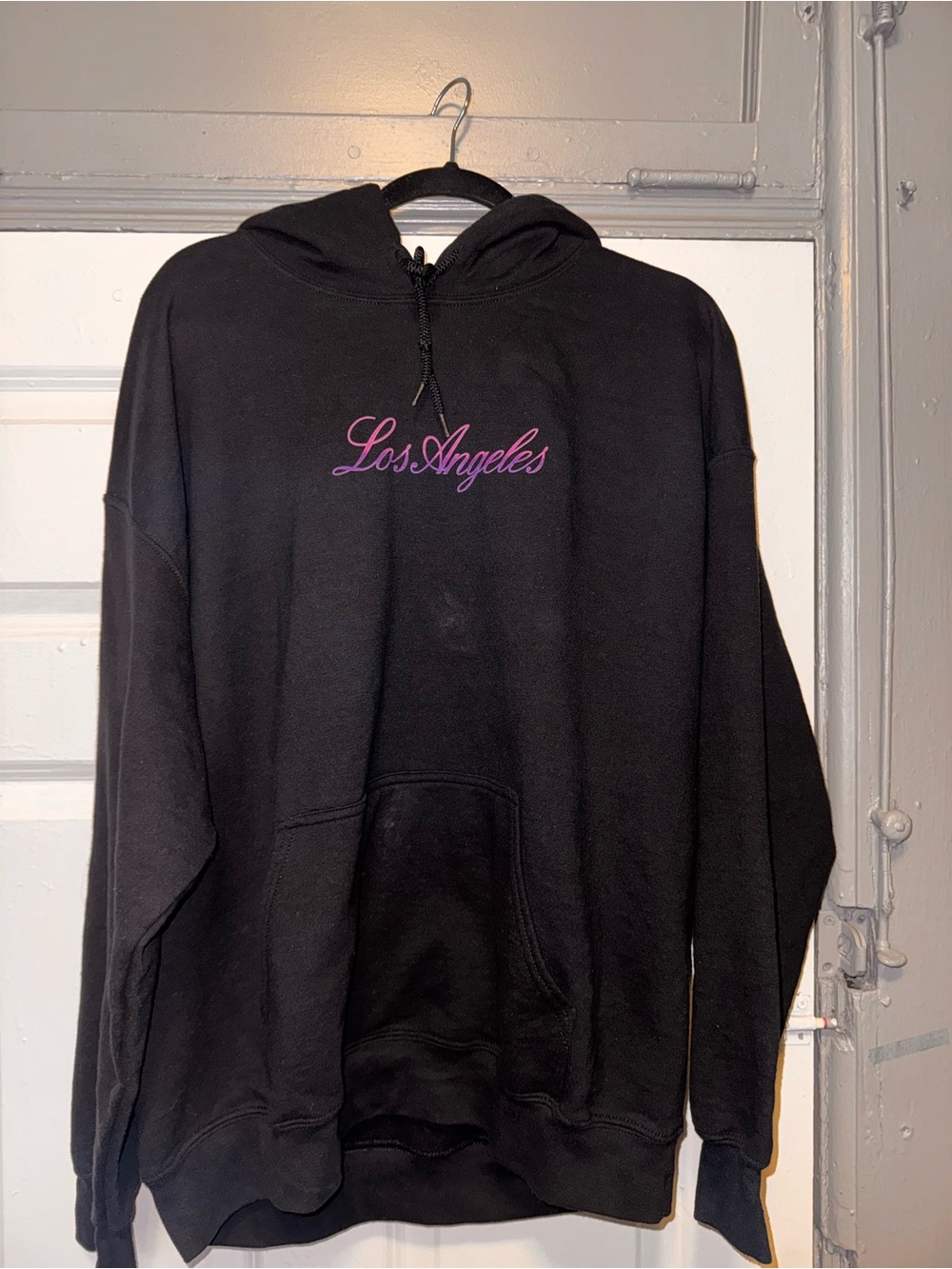 Los Angeles Script Black Hoodie - Unbranded